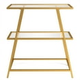 thumbnail image 3 of Evelyn&Zoe Yair 36" Tall Rectangular Bookcase, Brass, 3 of 7