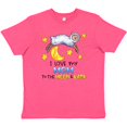 thumbnail image 3 of Inktastic I Love My Mom to the Moon and Back Cute Sheep Youth T-Shirt, 3 of 5