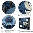 thumbnail image 3 of Designart "Crafted Delights Of Blue Blooms II" Flowers Floater Framed Wall Art Living Room, 3 of 5