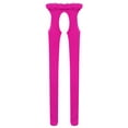 thumbnail image 3 of Jhaoyu Bas Résille Filet pour Femmes Collants à Pieds Bas Cuisse Haute Rose Vif Taille Unique, 3 of 4