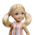 thumbnail image 4 of Barbie Chelsea Small Doll with Blonde Hair in Pigtails & Blue Eyes in Removable Striped Dress, 4 of 7