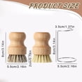 thumbnail image 3 of Dish Brush with Holder, Natural Wooden Dish Brush Set with Draining Rack Non-Scratch Durable Eco-Friendly Kitchen Cleaning Tool Eco-Friendly Easy to Clean Dish Brush Yellow 1Pcs, 3 of 8