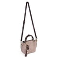 thumbnail image 3 of Mini Clova Women's Genuine Leather Satchel Purse with Adjustable Shoulder Strap and Golden Accents, 3 of 5