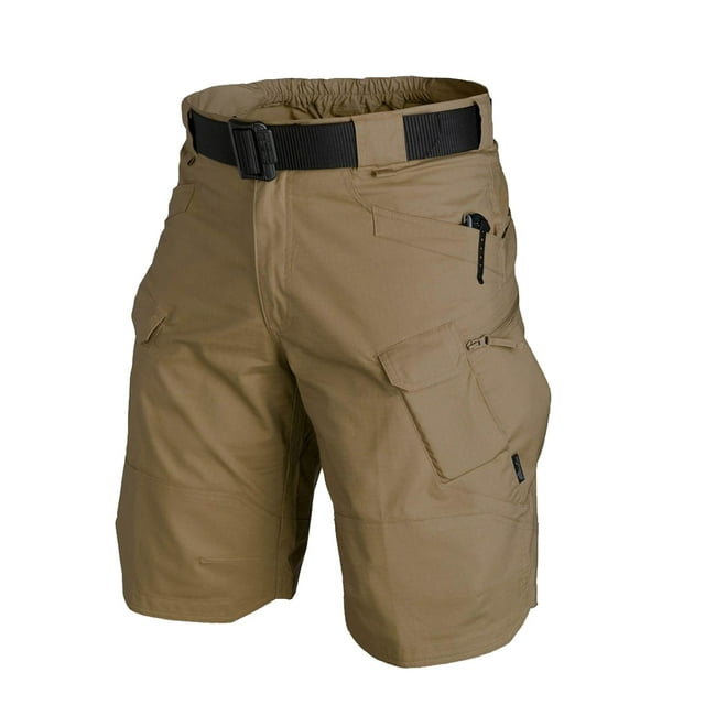 Shorts pour Hommes Vêtements de Sport Cyclisme Multi-Poches Shorts Vélos de Montagne Randonnée Pantalons Lavables Réutilisables Chasse Pêche Décontracté pour Homme Kaki TTTG