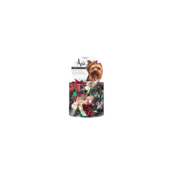 Aria AR Tiny Bows w/Gold Bead Canister 100Pc