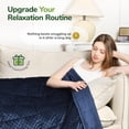thumbnail image 3 of Sivio Weighted Blanket for Adults 60"x 80" 15lbs, Minky Heavy Blanket with Glass Beads for Bed Sofa Chair, Breathable Reversible for Calm Sleeping,  Queen Size Navy Blue, 3 of 9