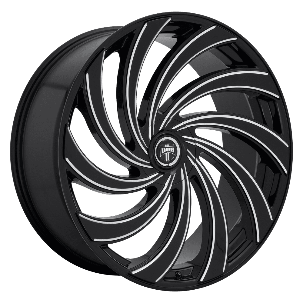 4 Dub DC239 24x10 5x115/5x120 5mm Black/Milled Wheels Rims 24" Inch