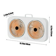 Window Fan for Bedroom, 15.7 inch 2 Speed Individual 180 Degree Rotating Fan Heads, Auto-Locking Expanders, Window Exhaust Fan, Removeable Bug Screen