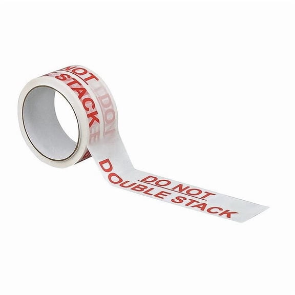 Tapecase Carton Sealing Tape,Red/White,2In x 55Yd 15C755