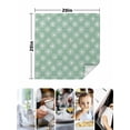 thumbnail image 4 of Green White Dandelion Cloth Napkins Set of 8 Reusable Dinner Napkins, Farmhouse Botanical Blossom Cocktail Napkin Washable Table Napkins for Wedding/Holiday Party/Baby Shower 20"x20", 4 of 7