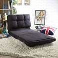 thumbnail image 2 of Loungie Microsuede Flip Chair Lounger Seat Black, 2 of 9