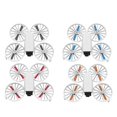 thumbnail image 2 of 8pcs Low Noise Drones Propellers For Flip Models Improved Flight Efficiency And Easy Setups Included Tools Red, 2 of 5