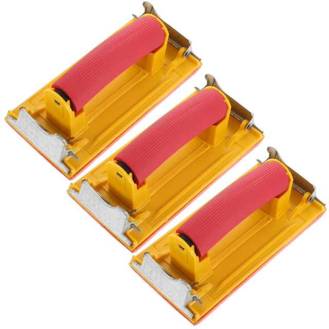 OULII 3 Pcs Support de Ponceuse à Main Couleurs Assorties Poignée Ergonomique pour Arts et Artisanat et Usage Automobile