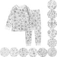 thumbnail image 4 of Kid Diy Hand Painted Homewear Set Color Your Own Toddler Pajamas for Kids Cute Funny Cartoon Print Cotton Long Sleeve Top with Pajamas Pants Diy Pajamas for Boys 6-7 Years, 4 of 4