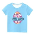 thumbnail image 2 of EGNMCR Blouses & Chemises à Manches Courtes Col Rond pour Tout-Petits Garçons Filles Mode Imprimé Ufs de Lapin de Pâques, 2 of 4