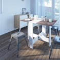 thumbnail image 6 of Symbiosis E2050A2198X00 Papillon Foldable Table, White & Concrete, 6 of 6