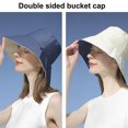 thumbnail image 4 of Sombrero de pescador para mujer, protector solar de verano, cubierta facial, antiultravioleta, ala grande, sombrero para el sol, sombrero de doble cara, 4 of 5
