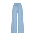 thumbnail image 4 of QTSHPN Womens Pants High Waist Wide Leg Stretch Fashion Jeans with Pockets Elastic Waistband Loose Fit Straight Long Denim Trousers Pants for Women Light Blue XXXL, 4 of 5