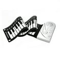 thumbnail image 1 of Teclado electrónico portátil de 49 teclas, piano enrollable manual para niños y principiantes (plateado), 1 of 14