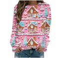 thumbnail image 2 of Meichang Ugly Christmas Sweatshirts for Women Cute Christmas Graphic Sweatshirt Crewneck Long Sleeve Oversized Fleece Pullover Xmas Holiday Top, 2 of 5