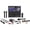 Set 4, variant on HERO-REC-3 120W 4 Channel Multi-Format Portable P.A. System with Digital Recorder/VHF Wireless Mics