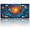 Heart Shaped Space with Sun, variant on 1 Pcs 2D Flat License Plate Covers & Frames, Yeti Chasing Man in Snowy For Decorative Front, Waterproof For Decoration Aluminum License Plate Covers & Frames Cover For Men Women, 12" X 6"