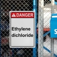 thumbnail image 6 of Weatherproof Vertical ANSI Chemical Gas Sign (Ethylene dichloride) 8 in" x 12 in" UV Resistant Indoor Outdoor Workplace Insdustrial Caution Warning Sign, 6 of 7