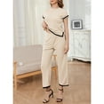 thumbnail image 2 of Two Piece Outfits for Women Lounge Set Short Sleeve Jersey Knit Matching Sets, 2 of 5