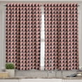 thumbnail image 2 of Ambesonne Illusion Valance & Curtain, Dimension Based Box Print, 55"x24", Coral and Dark Purple, 2 of 7