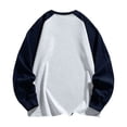 thumbnail image 5 of Umfun Men's & Big Men's Raglan Sleeve Crewneck T-Shirt Long Sleeve Casual Color Block Top Soft Breathable Sporty Basic Tee for Gym Running Daily Wear Autumn, 5 of 9