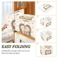 thumbnail image 4 of Hedgehogs Popcorn Storage Basket for Shelves Foldable Container Organizer for Organizing Toys Clothes Books with Handles, 4 of 7