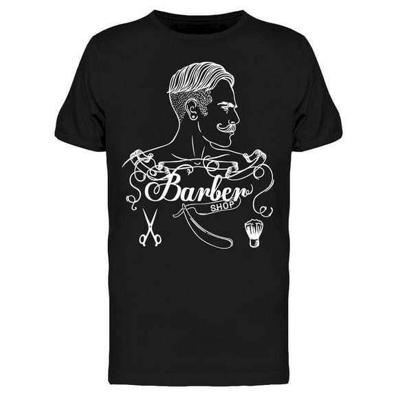 Barbershop, Hipster T-Shirt Men -Image by Shutterstock, Male Small