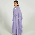 thumbnail image 6 of XXWXYD Girls Musli𝗆 𝖨slamic Dress for Children Chiffon Abaya 𝖣ubai Kaftan Prayer Dress Full Length Robe, Modest Traditional Casual Daily Wear for Kids 𝖨slamic Dress, 6 of 8
