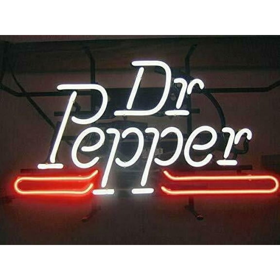 Queen Sense 14"x10" Dr Peppers Soda Neon Sign Man Cave Handmade Neon Light 114DPS