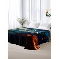 thumbnail image 6 of Twin Flat Sheet Only Halloween Haunted Castle Soft Microfiber Cooling Bedding Sheets Ghost Crow Pumpkin Flat Bed Sheet for Hotel,Home Decor, 6 of 9