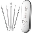 thumbnail image 1 of Blackhead Remover, 5 Pack Blackhead Extractor Professional Blackhead Remover Tools, Easy for Pimple Acne Blemish Removal - With Metal Case, 1 of 8