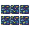 thumbnail image 2 of Balery 6 Pcs Dinosaursleather Coasters Set, Drink Table Cup Coasters For Living Room Kitchen Coffee Decor, 2 of 9