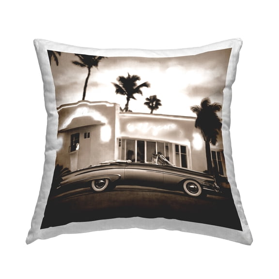 Stupell Industries Running on Tropical Beach Decorative Printed Throw Pillow Design by Noah Bay.