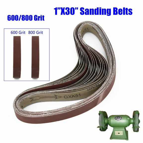 GLFSIL 15 1"*30" Sanding Sander Belts 600 800 1000 High Grit Polishing Aluminum Oxide