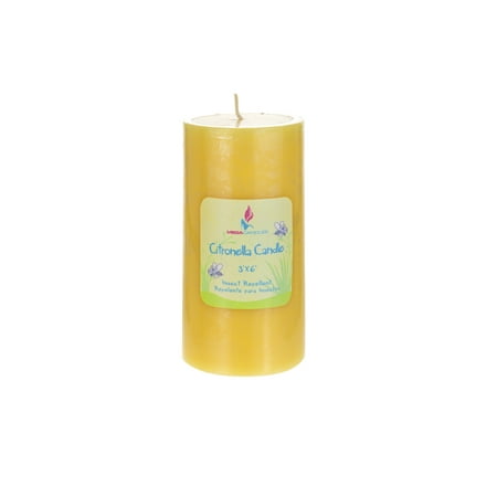 Mega Candles 1 pcs Citronella Round Pillar Candle | Hand Poured Wax Candles 3