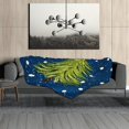 thumbnail image 4 of Christmas Navy Blue Blanket Soft Flannel Lightweight Green Tree Snowflake Throw Blanket Cozy Warm Blankets Xmas Winter Holiday Home Party Decor On Living Room Sofa Couch Bed 40x50 inch, 4 of 8