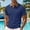 Navy, variant on Polo T Shirts for Men Smart Casual Plaid Collar Lightweight Shirt for Work, Office Wear Breathable Shirt