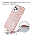 thumbnail image 4 of Apple iPhone 12 Pro Max /6.7" Phone Case [Shockproof] Drop-Protection Hybrid Impact Heavy Duty Dual Layers Protective Textured Anti Slip Armor Rubber Rugged TPU Cover ROSE GOLD for iPhone 12 PRO MAX, 4 of 5