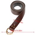 thumbnail image 2 of Medieval Keltic Double Rings Waist Belt Vintage Knight Circular Strap Men Women Belt Waistband Unisex Costume Accessory Dark Brown, 2 of 4
