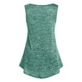 thumbnail image 4 of USSUMA Workout Tops for Women Women's Tank Tops Sleeveless Round Neck Solid Color Loose Fit Casual Plus Size Tops for Women Lace Leisure Tshirt Comfortable T-Shirt Office Green Modal Tank Top L, 4 of 4