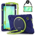 thumbnail image 1 of Samsung Galaxy Tab A11 y Galaxy Tab A9, Funda Protectora de Silicona Resistente (Azul Marino Lima), 1 of 9