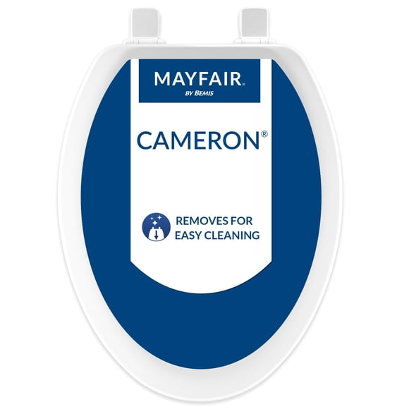 Asiento de inodoro Mayfair Cameron 1841EC 000 de madera esmaltada blanca