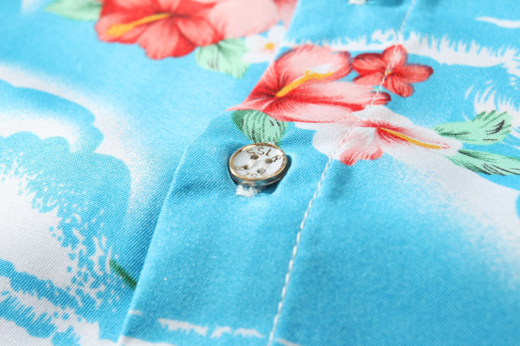 V.H.O. Funky Camicia Hawaiana Uomo, Piccoli Fiori Rossi, Taglie Forti (fino A XL) – Modello Originale India