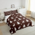 thumbnail image 3 of jejeloiu Cute Christmas Reindeer Full Size Comforter Sets,Xmas Tree Bedding Comforter Set,Deep Red White Bedding Sets For Children,Super Cozy Room Decor Reversible,3 Pieces, 3 of 8