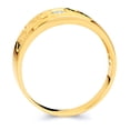 thumbnail image 2 of Wellingsale Mens Solid 14k Yellow Gold Polished CZ Cubic Zirconia Wedding Ring Band - Size 9, 2 of 5